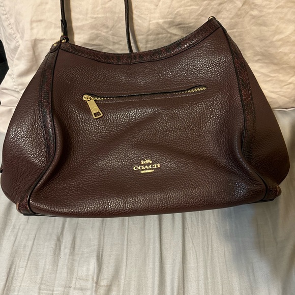 Coach Dark Brown Leather Hobo Bag - Picture 1 of 3